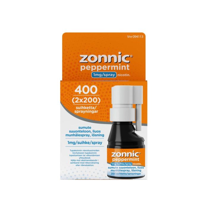 ZONNIC PEPPERMINT sumute suuonteloon, liuos 1 mg/suihke 2x15 ml 2 x 200 annosta kuva 1