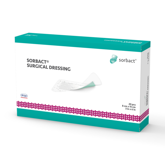 1000019230_Sorbact_Surgical_Dressing_8cm_x_15cm_CE_98142_20_KPL_pakkauskuva_Pakkauskuva19777_png