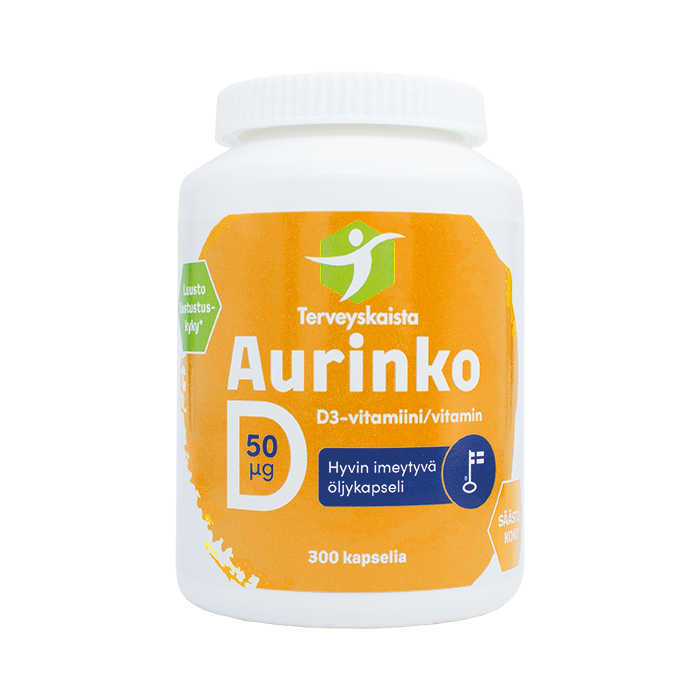 Terveyskaista Aurinko D 50 mikrog 300 kaps kuva 4