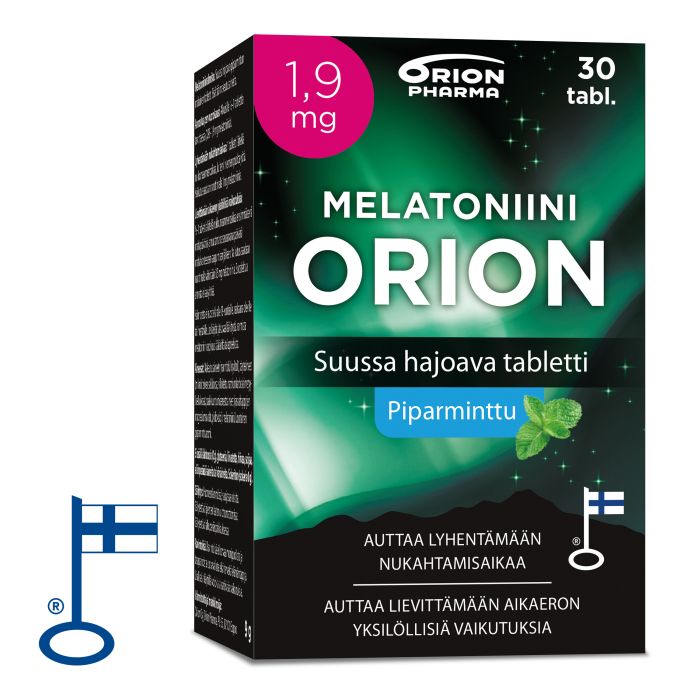Melatoniini Orion 1,9 mg piparminttu suussa hajoava tabletti 30 tabl kuva 2