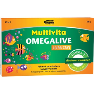 Multivita Omegalive Juniori 45 geelitabl