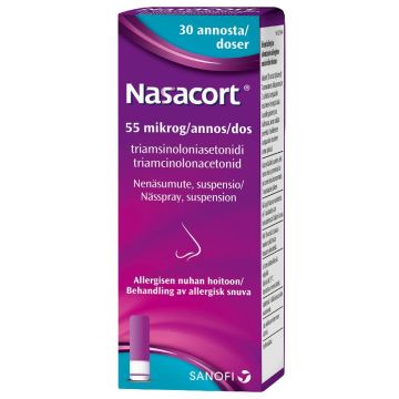 NASACORT nenäsumute, suspensio 55 mikrog/annos 30 annosta
