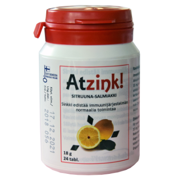 Atzink Sitruuna-salmiakki 24 tabl