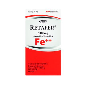 RETAFER depottabletti 100 mg 300 kpl