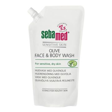 Sebamed Olive Face&Body Wash pesuneste täyttöpussi 1000 ml