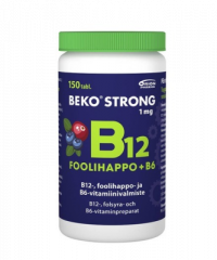Beko Strong B12+foolihappo+B6 mustikka-karpalo 150 purutabl